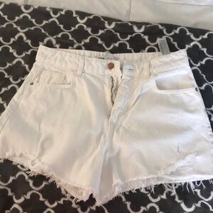 White Shorts high waist
